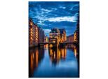 Wandbild ARTLAND "Wasserschloss Speicherstadt in Hamburg", farbe bild(er): blau, B:20cm H:30cm, Alu Dibond, Bilder, als Alubild, Leinwandbild, Poster, Wandaufkleber in verschied. Größen