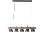 BRILLIANT Pendelleuchte "Decca", schwarz (schwarz stahl), 5, H: 115cm, 1 Stk., Leuchten, Hängelampe 5flg schwarz stahl, Pendelleuchte