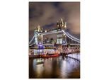 Wandbild ARTLAND "LONDON Tower Bridge im Abendlicht", bunt (farbe bild(er): rot), B:80cm H:120cm, Bilder, als Alubild, Leinwandbild, Poster, Wandaufkleber in verschied. Größen