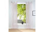 Schiebegardine OTTO HOME "Dimona" Gr. 1, grau (taupe), B:57cm H:145cm, Voile, Polyester, Gardinen, 2er-Set, Fertiggardine, inkl. Beschwerungsstange, Wellen