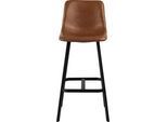 Bistrostuhl ACTONA GROUP "Ohio", braun (braun, matt schwarz), B:46,5cm H:103cm T:50cm, Stühle, Bistrostuhl, Sitz mit rechteckigen Stahlbeinen und Fußstütze, mehrere Variationen