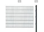 Doppelstabmattenzaun ARVOTEC "ESSENTIAL 123 zum Einbetonieren", grau (anthrazit), H:123cm, Kunststoff, Stahl, Zaunelemente, Zaunhöhe 123 cm, Zaunlänge 2 - 60 m