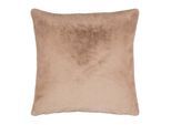 Dekokissen PAD "Gazelle", taupe, unifarben, B:50cm L:50cm, Polyester, Dekokissen_Sitzkissen_Kissenhüllen, Kunstfell