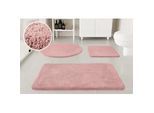Badematte OTTO HOME "Neele", rosa, H:20mm, Polyester, Badematten, Badematte, Badteppich, getuftet, modern, Uni, antirutsch, flauschig, Hochflor