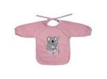 Lätzchen WÖRNER "Koala altrosa", Baby, rosa (altrosa), Baumwolle, Lätzchen, mit Ärmeln, beschichtet, schützt vor durchnässen