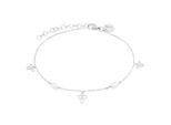 Armband TAMARIS "Schmuck Geschenk Edelstahl Armkette", silberfarben, kristallweiß, weiß, kristallweiß, Armbänder, Damen, 21cm, Edelstahl, Armband, mit Zirkonia (synth.) - mit Kunststoffperle