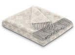Wohndecke BIEDERLACK "Plaid Primo", grau (silberfarben), B:150cm L:200cm, Baumwolle, Polyacryl, Polyester, Wohndecken, Wohndecke, Kaschmir-Wolle-Mix