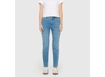 Stretch-Jeans MAC "Melanie", Damen, Gr. 34, Länge 30, blau (authentic baby blau), Denim/Jeans, Obermaterial: 91% Baumwolle, 7% Elastomultiester, 2% Elasthan, figurbetont lang, Jeans, Gerade geschnitten, Topseller
