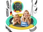 KESSER® Nestschaukel Tellerschaukel Hängeschaukel Rundschaukel Schaukel verstellbar Garten-Schaukel Kinderschaukel Indoor - Outdoor-Schaukel für Kinder & Erwachsene