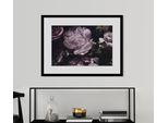 Bild QUEENCE "Lila", rosa (farbe rahmen: schwarz, farbe bild(er): rosa), B:40cm H:30cm, Acrylglas, Holz, Papier, Bilder, Bild, HD Premium Poster-Druck inkl. Holzrahmen
