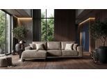 Ecksofa OTTO HOME "Polsterecke Oland, Struktur, Flachgewebe, Luxus-Microfaser, Boucle", beige (taupe), B:280cm H:85cm T:152cm, 100% Polyester, Sofas, Ecksofa, L-Form, 280 cm, Wellenunterfederung, Skandi-Design, Metallfüße