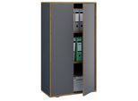 Aktenschrank VCM "Büroschrank Aktenschrank Sideboard Salia 3fach", schwarz (anthrazit), B:60cm T:33cm, Obermaterial: 100% Holz Wood., Schränke, Aktenschrank