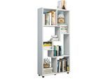 Standregal VCM "Holz Stand Regal Raumteiler Bücherregal Blina", weiß, B:60cm T:20cm, Regale, Standregal