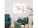 Bild QUEENCE "Heike", rosa (farbe rahmen: weiß, farbe bild(er): rosa), B:60cm H:50cm, Acrylglas, Holz, Papier, Bilder, Bild, gerahmt, Rosen