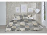 Bettwäsche PRIMERA "Feinbiber-Bettwäsche", grau (grau, braun), B/L: 135cm x 200cm, 1 Stk., 1 Stk., Flanell, B/L: 80cm x 80cm, 2 Stk., Flanell, Obermaterial: 100% Baumwolle, Bettwäsche, Bettwäsche, samtweich und natürlich aus reiner Baumwolle