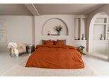Bettwäsche KAYORI "Kai", braun (caramel), B/L: 135cm x 200cm, 1 Stk., 1 Stk., Renforcé, B/L: 80cm x 80cm, 2 Stk., Renforcé, Obermaterial: 100% Baumwolle, Bettwäsche, Bettwäsche, 100% Baumwoll-Renforcé