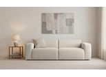 3-Sitzer OTTO HOME "Koa, 228 cm, Modulsofa in Cord, Chenille, Struktur, Webstoff", weiß, B:228cm H:88cm T:98cm, 100% Polyester, Sofas, 3-Sitzer, Designsofa, weicher Lounge-Sitzkomfort, Welleunterfederung, bodentief