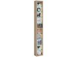 Standregal VCM "Holz CD DVD Stand Aufbewahrung Regal Rasato XL", braun (sonoma, eiche), B:21cm T:14cm, Regale, Standregal