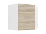Hängeschrank VCM "Eckschrank Küchenschrank Hängeschrank Küche Esilo", braun (weiß, sonoma, eiche), B:57cm T:57cm, Obermaterial: 100% Holz Wood., Schränke, Hängeschrank