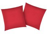 Kissenbezüge OTTO HOME "Luisa", rot, B:50cm L:50cm, Renforcé, Renforcé, Kissenbezüge, Kissenbezüge, aus 100% Baumwolle, mit Reißverschluss, atmungsaktiv, uni