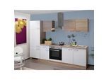 Küchenblock Samoa Weiß/Eichefarben mit Geräten