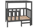 VidaXL erhöhtes Hundebett aus Kiefernholz grau 83,5 cm, 1 m, 83,5 cm