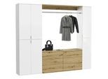 Garderobe Projekt X ca. 212x193 cm Eiche/Weiß