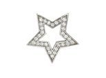 Sternanhänger JOBO "Anhänger Stern 19,6 mm", silber 925, weiß, Schmuckanhänger, Damen, Silber 925 (Sterlingsilber), 925 Silber mit 30 Zirkonia