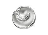 Kettenanhänger JOBO "Anhänger rund 12,1 mm mit 7 Zirkonia", silber 925, weiß, Schmuckanhänger, Damen, Silber 925 (Sterlingsilber), Kettenanhänger, 925 Silber rhodiniert teilmattiert