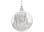 Kettenanhänger JOBO "Anhänger Madonna 16 mm rund", silber 925, Schmuckanhänger, Damen, Silber 925 (Sterlingsilber), Kettenanhänger, 925 Silber teilmattiert