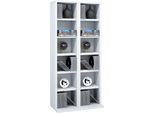 Media-Regal VCM "Holz CD DVD Stand Regal Schrank Ständer Milano", weiß, B:42cm T:20cm, Regale