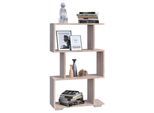 Standregal VCM "Holz Raumteiler Stand Regal Deko Bücher Palusa M", braun (sonoma, eiche), B:60cm T:24cm, Regale, Standregal