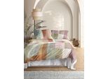 Bettwäsche IRISETTE "Wave 8592", bunt (multi), B/L: 135cm x 200cm, 1 Stk., 1 Stk., Mako-Satin, B/L: 80cm x 80cm, 2 Stk., Mako-Satin, Obermaterial: 100% Baumwolle, Bettwäsche, Bettwäsche, anschmiegsam und atmungsaktiv, Ganzjahresqualität