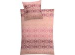 Bettwäsche KLEINE WOLKE "Tebas", rosa (pastellrose), B/L: 135cm x 200cm, 1 Stk., 1 Stk., Mako-Satin, B/L: 80cm x 80cm, 2 Stk., Mako-Satin, Obermaterial: 100% Baumwolle, Bettwäsche, Bettwäsche, mit Rauten