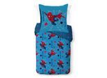 Kinderbettwäsche MARVEL "Marvel Spiderman Bettbezug-Set 135x200 cm + Kissenbezug 80x80 cm", blau, B/L: 137cm x 200cm, 1 Stk., 1 Stk., Washed Cotton, B/L: 80cm x 80cm, 2 tlg., Washed Cotton, Obermaterial: 100% Baumwolle, Bettwäsche, Kinderbettwäsche, 100 % Baumwolle, maschinenwaschbar, wendbar