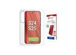 E.V.I. Displex Panzerglas + Schutzhülle für Samsung Galaxy S24/S25 - Eco-Montagerahmen - kratzer-resistent - Samsung - Galaxy S24 - Galaxy S25 - Trockene Anwendung - Staubresistent - Schlagfest - Kratzresistent - Schockresistent - Transparent - 1 ...