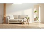 3-Sitzer HOME AFFAIRE "MARSEILLE 3er Sofa 206 cm, Cord, Flachgewebe, Struktur, Webstoff", beige, B:206cm H:88cm T:90cm, Webstoff (100% Polyester);Struktur fein (58% Polyester, 22% Polypropylen);Filzoptik (100% Polyester), Sofas, Massivholzbeine Eiche, Landhausstil, Wellenunterfederung