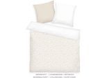 Bettwäsche TOM TAILOR HOME "ORGANIC LEAVES in Gr. 135x200cm, 155x220cm oder 200x220cm", beige (sunny sand), B/L: 200cm x 220cm, 1 Stk., 2 Stk., Renforcé, B/L: 80cm x 80cm & 80cm x 80cm, 3 Stk., Renforcé, Obermaterial: 100% Baumwolle, Bettwäsche, Bettwäsche, new bedroom, mit farbigem Markenreißverschluss