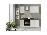 Küchenblock Belluna Weiß/Grau B: 195 cm