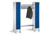 C+P Offene Garderobe Evolo, H1850xB1591xT500mm, Front Enzianblau, Korpus Lichtgrau ; C + P Möbelsysteme (48410-00|S10044)