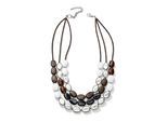 Lange Kette "Hilda", Damen, Gr. onesize, Glas, braun, COLLEZIONE ALESSANDRO, Basic, Halsketten, mit ovalen Glasperlen