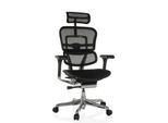 hjh OFFICE Luxus Chefsessel ERGOHUMAN GEN2 Stoff / Netzstoff mit Armlehnen (höhenverstellbar)