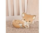 Dekokissen BABY BEST "BabyBest Fuchs", bunt, B:27,5cm H:2,5cm L:36cm, Polyester, Dekokissen_Sitzkissen_Kissenhüllen, hochfarbig bedruckt