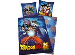 Kinderbettwäsche "Dragonball", blau, B/L: 135cm x 200cm, 1 Stk., 1 Stk., Renforcé, B/L: 80cm x 80cm, 2 Stk., Renforcé, Obermaterial: 100% Baumwolle, Bettwäsche, Kinderbettwäsche, mit Dragonball Motiv