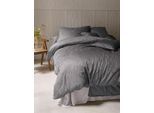 Bettwäsche IRISETTE "Rio 8643", grafit, B/L: 155cm x 220cm, 1 Stk., 1 Stk., Satin, B/L: 80cm x 80cm, 2, Satin, Obermaterial: 100% Baumwolle, Bettwäsche, Bettwäsche, Seidig glänzend, gewebtes Muster, hochwertig