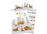 Kinderbettwäsche "Baustelle", bunt, B/L: 135cm x 200cm, 1 Stk., 1 Stk., Renforcé, B/L: 80cm x 80cm, 2 Stk., Renforcé, Obermaterial: 100% Baumwolle, HERDING YOUNG COLLECTION, Bettwäsche, Kinderbettwäsche, mit tollem Motiv, Topseller
