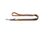 Hunter Verstellbare Führleine Maldon orange/ grau 1,5 cm