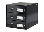 LEITZ® 3 Schubladen Click + Store, hoch, schwarz