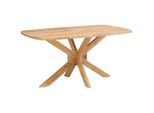 Mid.you Esstisch, Akazie, Holz, Metall, Akazie, massiv, oval, Sternfuß, 85x76x160 cm, Fsc, Esszimmer, Tische, Esstische, Esstische oval