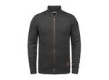 Strickjacke SOLID "Strickjacke SDTristian", Herren, Gr. M, grau (dar grau m), Obermaterial: 50% Baumwolle CO. 50% Polyacryl PAN., Strickjacken Strickjacke